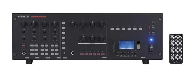 Amplificador 6X100W Usb/Radio