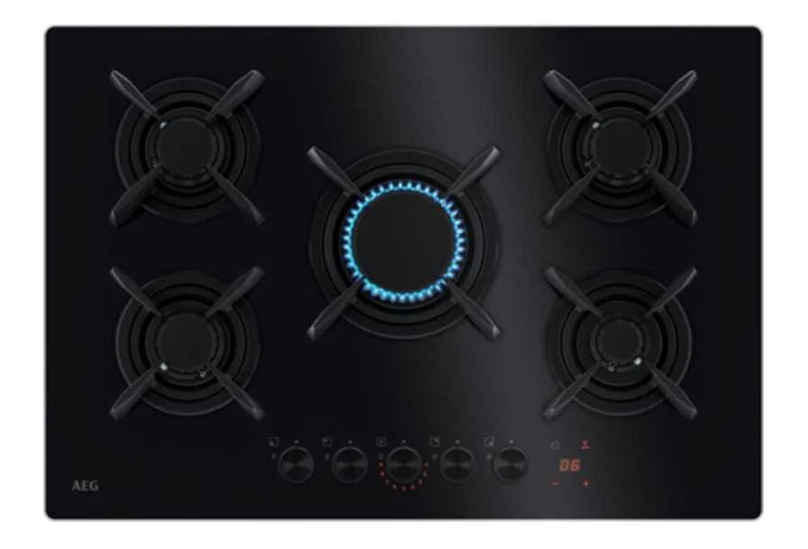 AEG HKB75453NB PLACA PRETO EMBUTIDO 75 CM G&Aacute;S 5 Z.