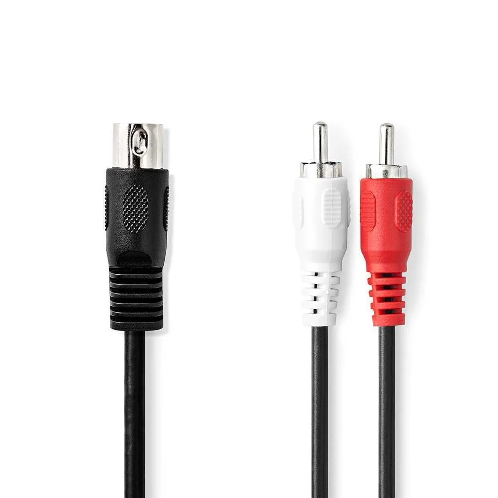 Cable de Audio Din  Din 5 Pines Macho  2x Rca Mac.