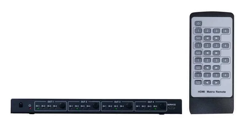 Matriz Hdmi 4 X 4. Hdmi 2.0. Resolu&ccedil;&atilde;o Uhd 4k@60hz. Hdcp 2.2.
