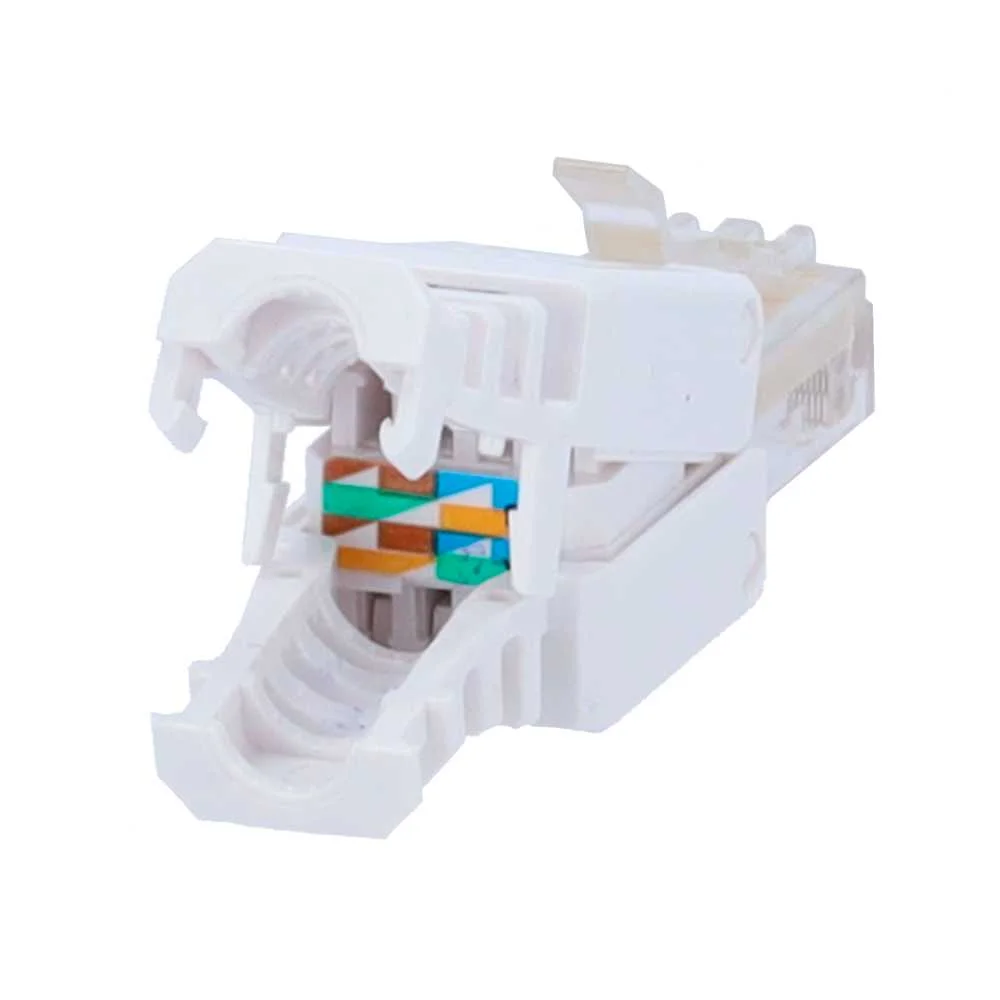 Conector de Cabo Utp - Conector Sa&iacute;da Rj45 - Compat&iacute;vel Utp Categoria 5e - F&aacute;cil Instala&ccedil;&atilde;o Sem Ferr