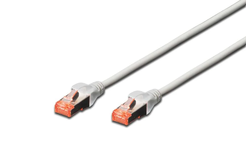Digitus Patchkabel Cat6  S/Ftp 2xrj45 10.0m Grau Hebelschutz Polybeutel