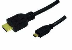 Logilink Hdmi-Kabel Ethernet a -> Micro D St/St  2.00m Bk