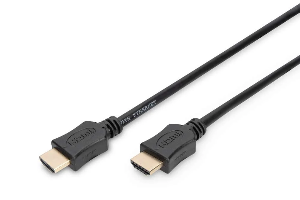 Digitus Hdmi-Kabel A->a Ethernet  St/St  2.0m Schwarz Gold Polybeutel