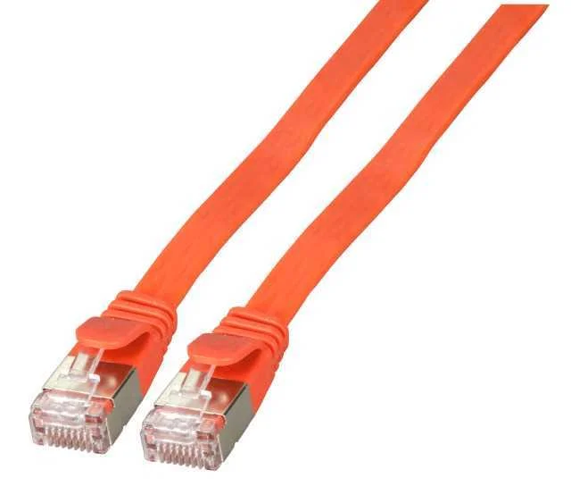 Efb Rj45 Flachpatchkabel U/Ftp, Cat.6a, Pvc, 0,5m, Rot