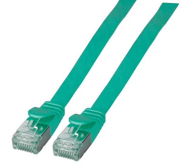 Efb Rj45 Flachpatchkabel U/Ftp, Cat.6a, Pvc, 1m, Gr&uuml;n