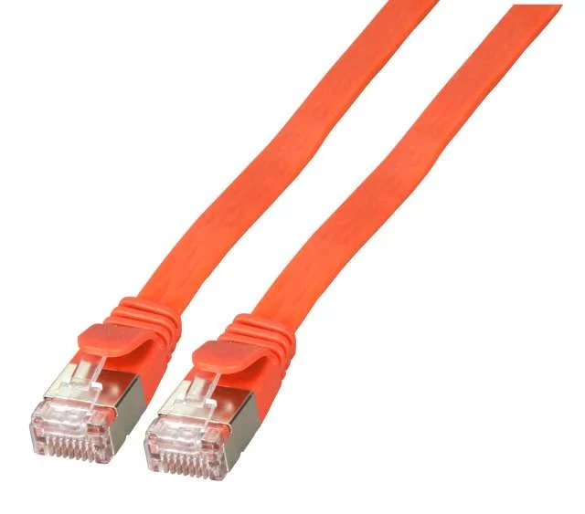 Efb Rj45 Flachpatchkabel U/Ftp, Cat.6a, Pvc, 1m, Rot