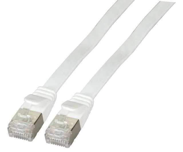 Efb Rj45 Flachpatchkabel U/Ftp, Cat.6a, Pvc, 3m, Wei&szlig;