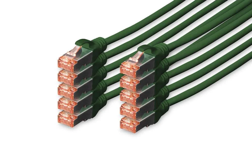 Digitus Cat 6 S/Ftp Patchkabel, 10 St&uuml;ck, 1m, Gr&uuml;n
