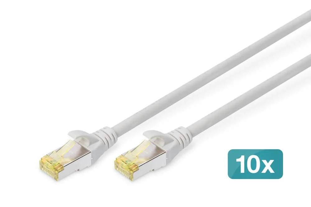 Digitus Cat 6a S/Ftp Patchkabel, 10 St&uuml;ck, 1m, Grau