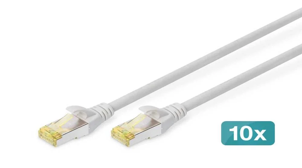 Digitus Cat 6a S/Ftp Patchkabel, 10 St&uuml;ck, 2m, Grau