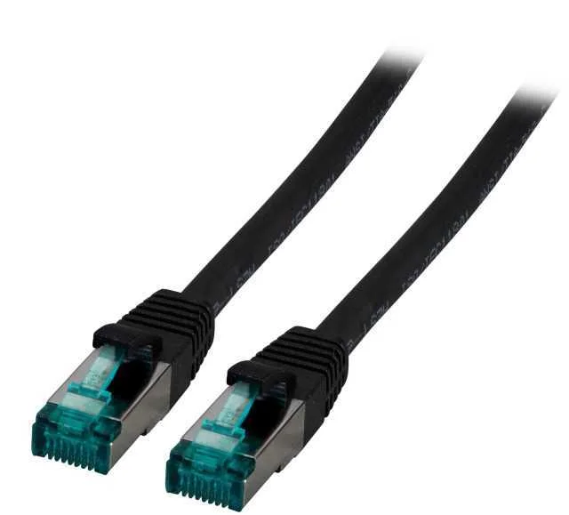 Efb Rj45 Patchkabel S/Ftp, Cat.6a, Lszh, 0,15m, Schwarz