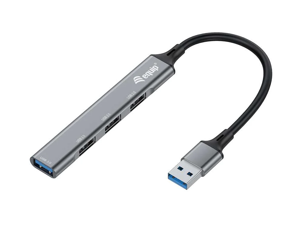 Equip Usb-Hub 4-Port 3.0  ->1x3.0,3x2.0   O.Netzteil Grau