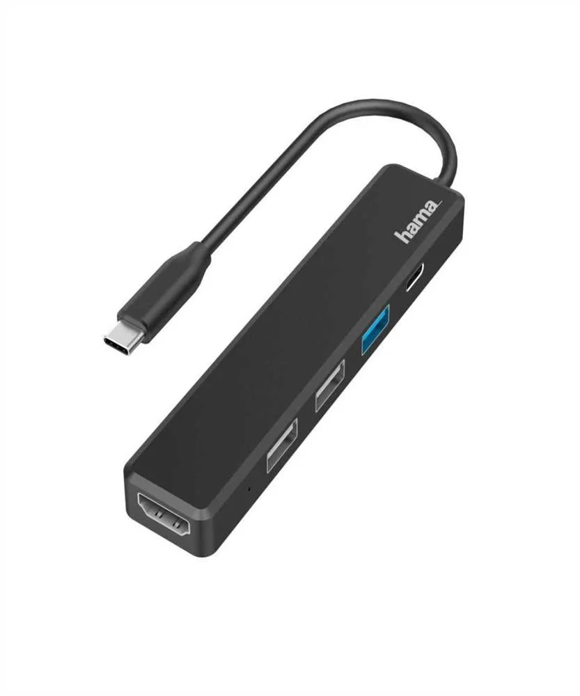 Hub HAMA USB-C, Multiport, 5 Ports, 3 x USB-A, US.