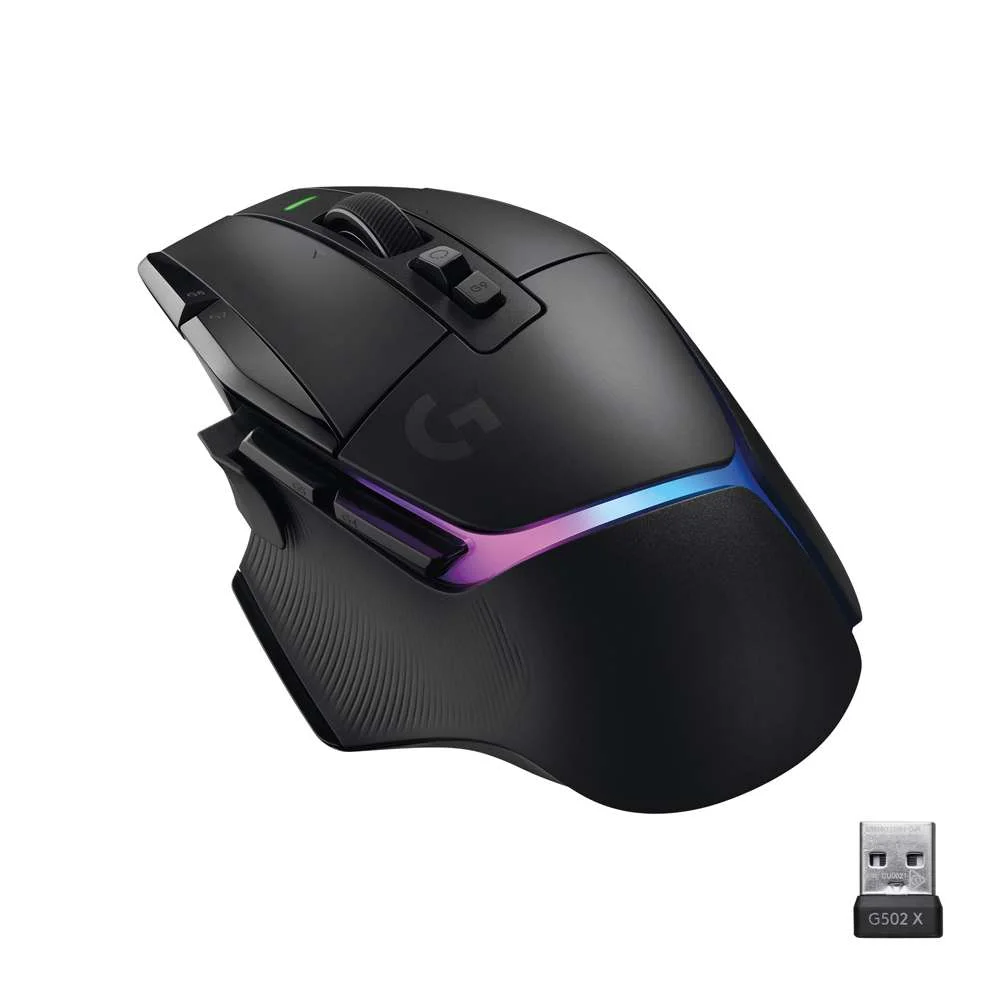 LOGITECH G G502 X PLUS RATO M&Atilde;O DIREITA RF WIRELE.