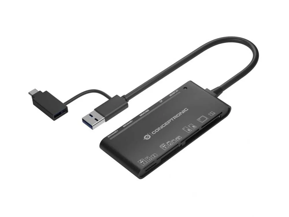 Conceptronic Card Reader Usb3.0+/C Sd,Microsd,Mmc,M2,Cf   Sw