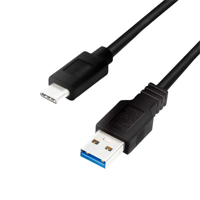 Logilink Usb -C Kabel 3.2 Gen1 C/M Zu Usb-A/M, Schwarz 0,5m