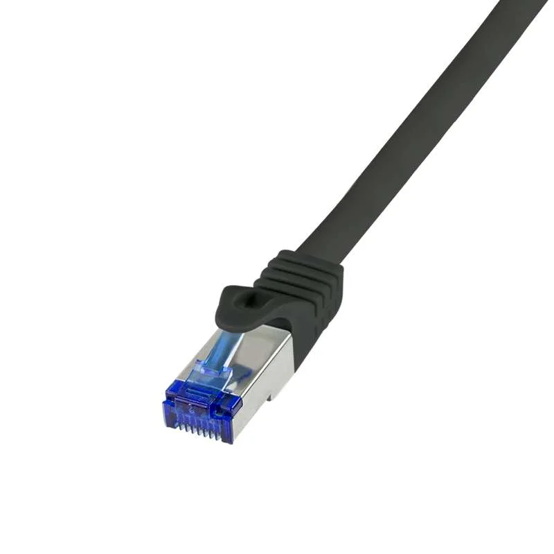 Logilink Patchkabel Ultraflex, Cat.6a, S/Ftp, Schwarz, 0,5 M