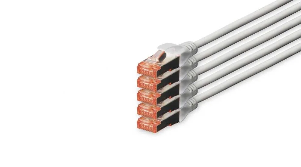 Digitus Cat 6 S/Ftp Patchkabel, 5 St&uuml;ck, 7m, Grau