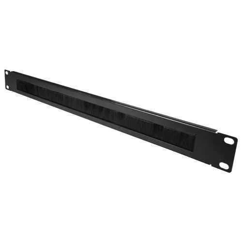 Painel de Escova - Medida M&aacute;xima 1u - Apto para Rack - Robusto e Resistente - Cor Preto - Fabrico de