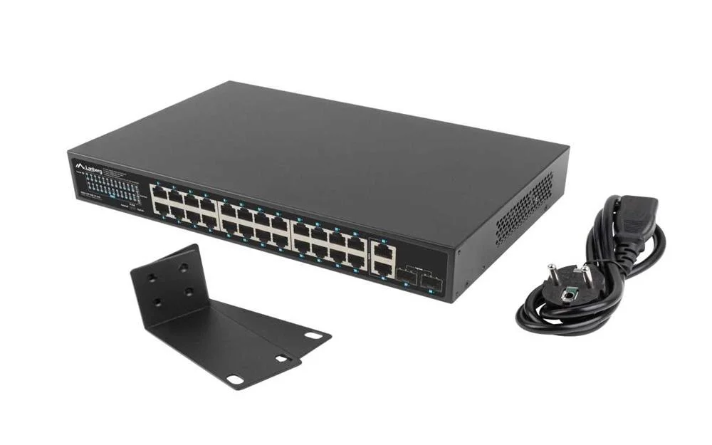 Switch Lanberg 24 Ptos 1gb Poe+/2x Sfp 2x Gbit Et.
