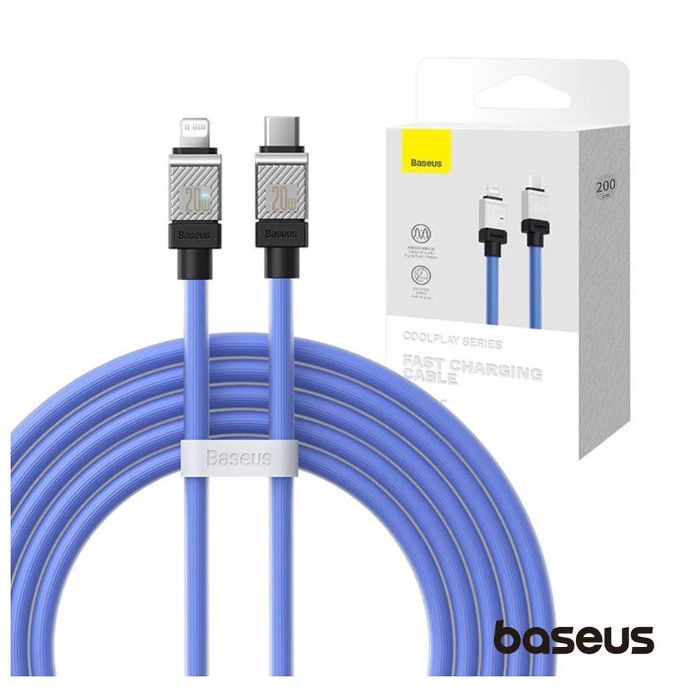 Fast Charging Cable Baseus Usb-C To Coolplay Series 2m, 20w (Purple)