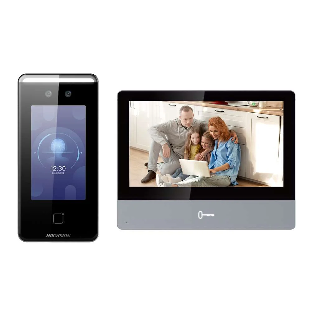 V&iacute;deo Porteiro 7" T&aacute;til Ip e Wi-Fi C/ C&acirc;mara 2 Mpx de Reconhecimento Facial - Hikvision