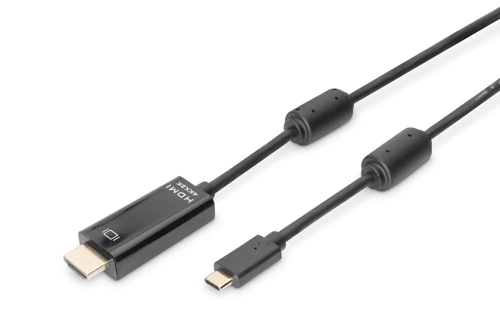 Digitus Adapterkabel Typc->hdmi a 5,0m 45/60hz Schwarz