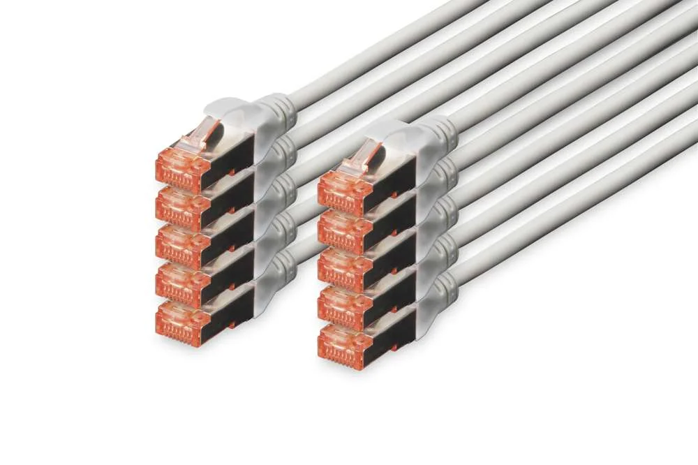 Digitus Cat 6 S/Ftp Patchkabel, 10 St&uuml;ck, 1m, Grau