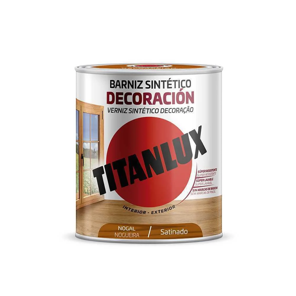 Verniz Sint&eacute;tico Decora&ccedil;&atilde;o Acetinado Nogal 750ml .