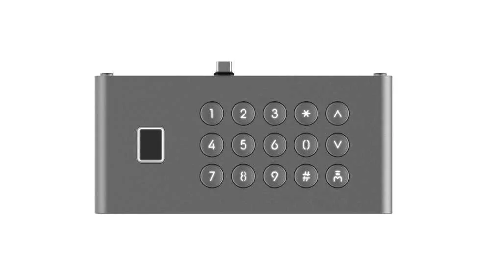 Leitor Biom&eacute;trico de Impress&atilde;o Digital e Teclado P/ Videoporteiro Ds-Kd9633 - Hikvision