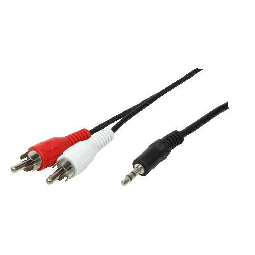 LOGILINK 1X3.5MM - 2XRCA, 5M CABO DE &Aacute;UDIO 3.5MM .