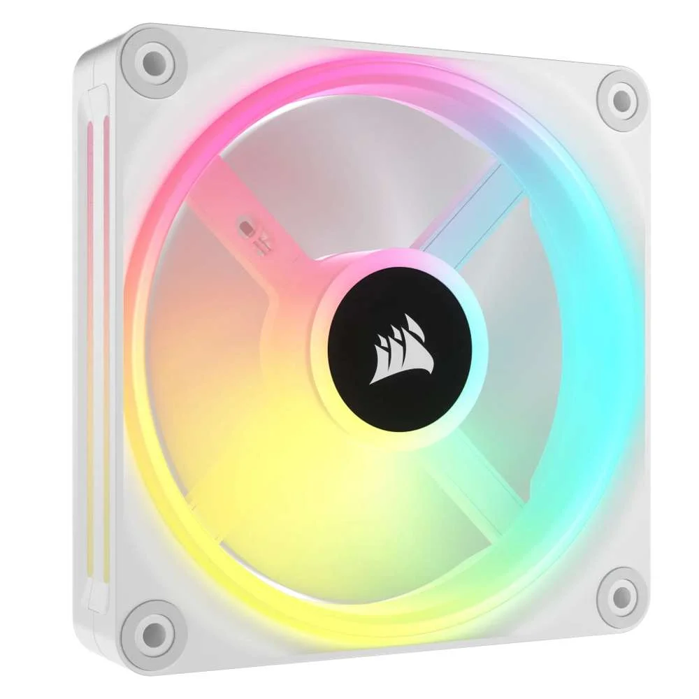 Ventoinha 120mm Icue Link Qx120 RGB 2400rpm 4 Pinos Pwm Branco Triple Fan Kit - Corsair