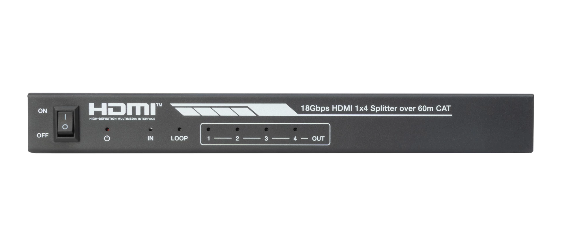Distribuidor Extensor Hdmi 1 X 4 Por Cabo Cat 6/6a/7. Hdmi 2.0. Resolu&ccedil;&atilde;o Uhd 4k@60hz. Hdcp 2.2. Dis