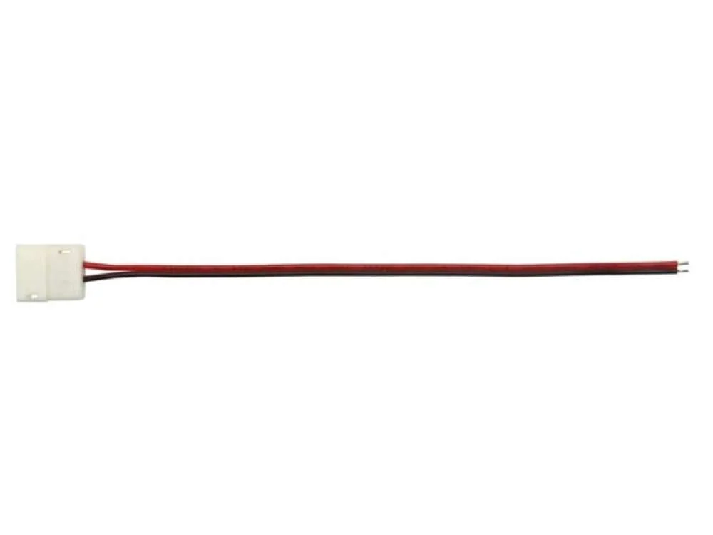 Cabo com 1 Conector de Press&atilde;o para Faixa LED Flex&iacute;vel - 8 Mm - Cor &Uacute;nica