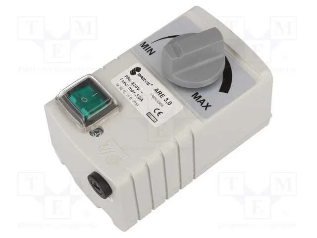 Regulador, velocidade, 230VAC, 3A, IP54, 75x127x8.
