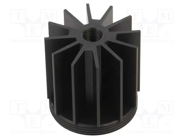 Dissipador de Cal, Led, W: 45mm, H: 38mm, Preta, Forma: Redondo