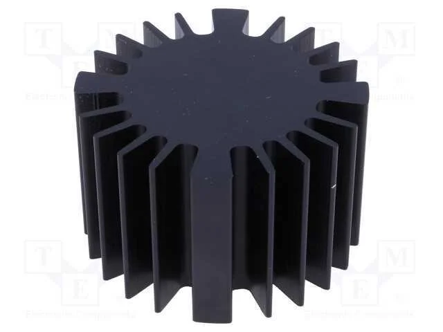 Dissipador de Cal, Led, : 60mm, H: 37,5mm, Preta