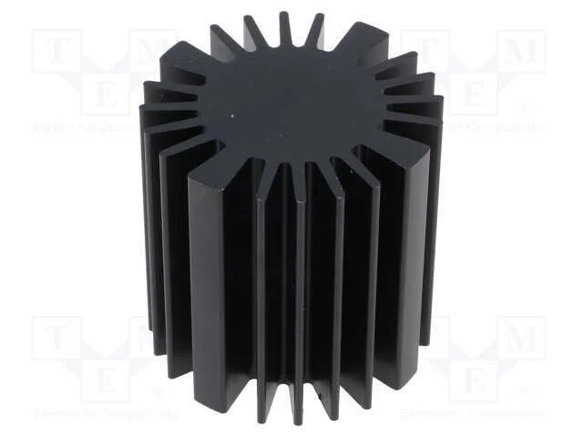 Dissipador de cal, LED, : 50mm, H: 50mm, preta