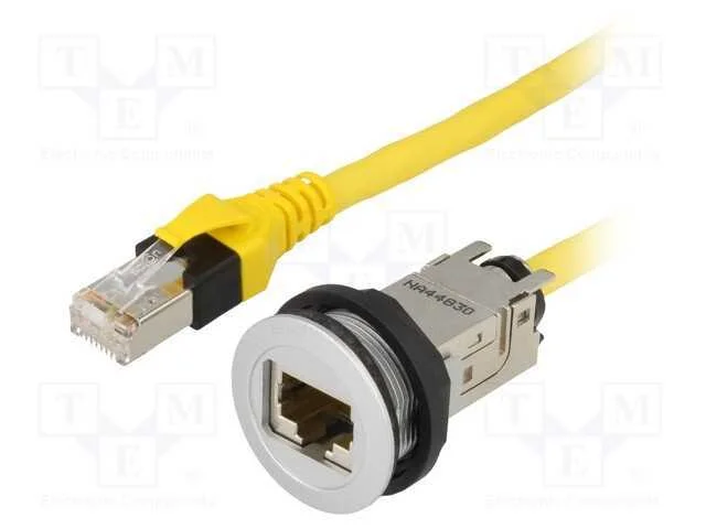 Tomada Rj45, 22mm, Har-Port, -25&divide;70c, 22,3mm, Ip20, Prateado