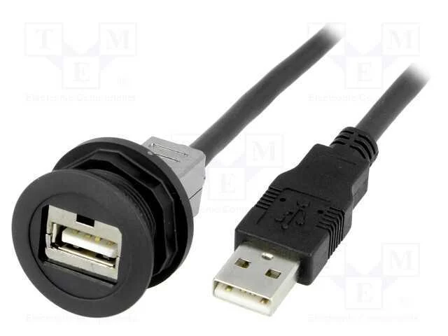 Tomada USB, 22mm, har-port, -25&divide;70C, 22,3mm, IP20.