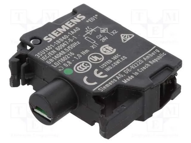 Componente de Ilumina&ccedil;&atilde;o, 22mm, 3su1.5, -25&divide;70c, Ilum: Led, 24vac