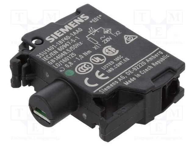Componente de ilumina&ccedil;&atilde;o, 22mm, 3SU1.5, -25&divide;70C, .
