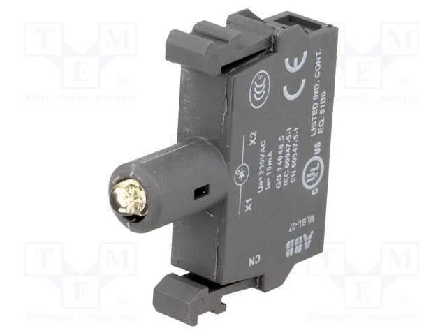 Componente de Ilumina&ccedil;&atilde;o, 22mm, Ilum: Led, Frontal, 230vac, 8&divide;15ma