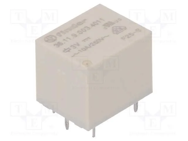 Rel&eacute;: Eletromagn&eacute;tico, Spdt, Ubobina : 3vdc, 15a, 10a/250vac, Pcb