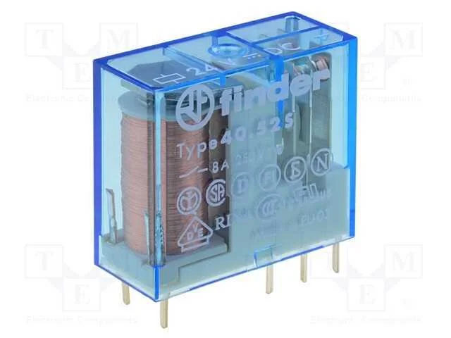 Rel&eacute;: Eletromagn&eacute;tico, Dpdt, Ubobina : 24vdc, Icontactos Max: 15a