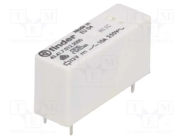 Rel&eacute;: Eletromagn&eacute;tico, Spdt, Ubobina : 12vdc, Icontactos Max: 15a