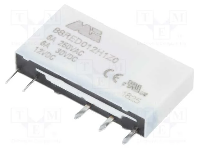 Rel&eacute;: Eletromagn&eacute;tico, Spdt, Ubobina : 12vdc, 6a, 6a/250vac, 170mw