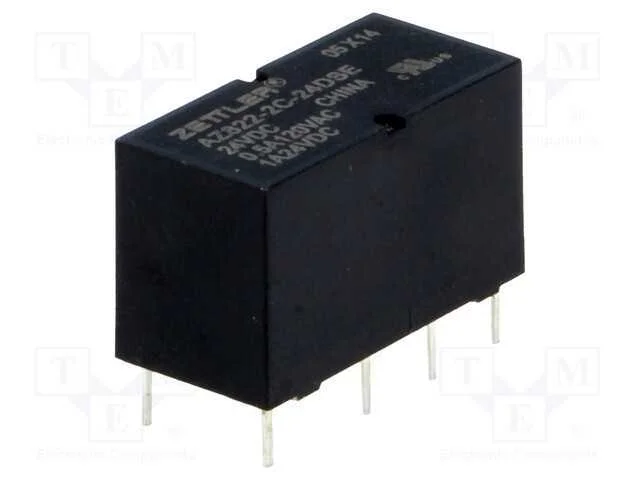 Rel&eacute;: Eletromagn&eacute;tico, Dpdt, Ubobina : 24vdc, 2a, 0,5a/120vac, Pcb