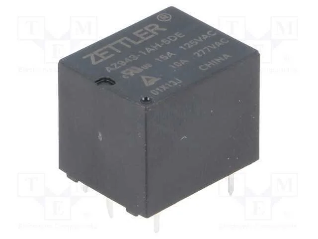 Rel&eacute;: Eletromagn&eacute;tico, Spst-No, Ubobina : 5vdc, 15a, 15a/125vac